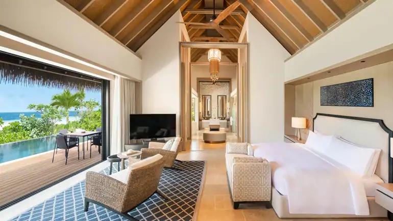 Beach villa with pool